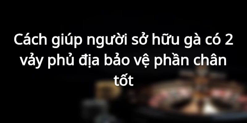 Kế hoạch chăm sóc, nuôi dưỡng gà có 2 vảy phủ địa