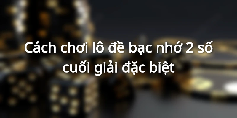 Hướng dẫn chơi lô đề 2 số cuối giải đặc biệt